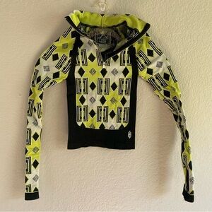 Free People Movement Stars From Mars Longsleeve Layer Lime Green Combo size Xs/S